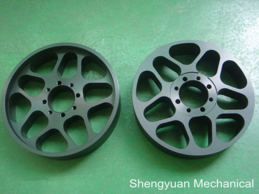 Al6061 ব্ল্যাক ক্ষয়প্রাপ্তি যথার্থ পরিণত যন্ত্রাংশ বড় Chromira ড্রাম ড্রাইভ Pully