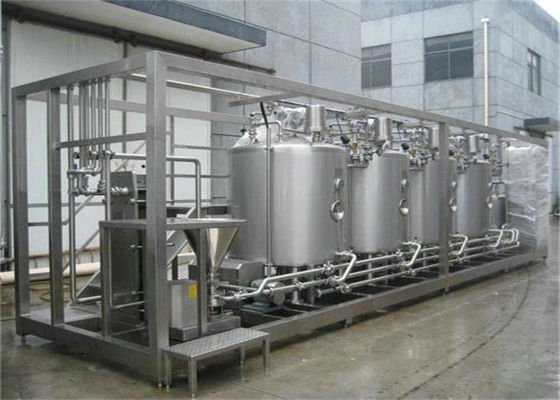 गैबल टॉप कार्टन, प्लास्टिक बोतल और बैग के लिए उच्च कुशल पाश्चुरीकृत दूध उत्पादन लाइन