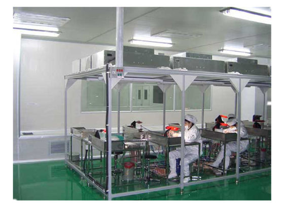 Không gian vũ trụ / Điện tử Softwall Phòng sạch với bộ lọc không khí HEPA 110 V / 60HZ