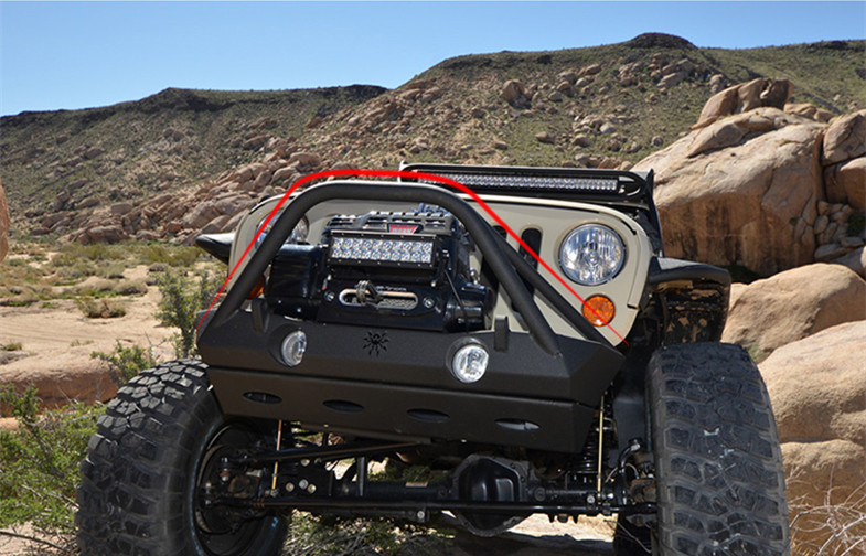 Poison Spyder phụ tùng xe hơi Wrangler 2007 - 2017 JK Steel Front Bumper Supplier
