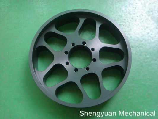 Al6061 Black Anodize Precision Turned Parts Large Chromira Drum Drive Pully