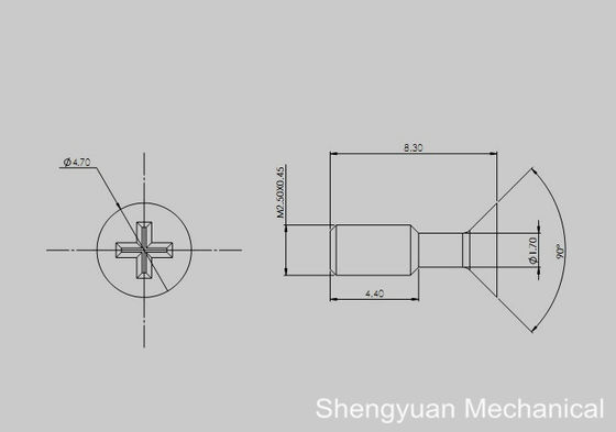 Stainless Steel Precision Turned Parts Screw Captive M2.5 L8.3mm