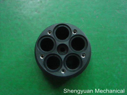 Customized Precision Turned Part , Black ABS Electric Eire Connecting Junction Base
