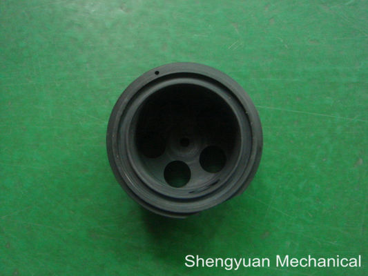 Customized Precision Turned Part , Black ABS Electric Eire Connecting Junction Base