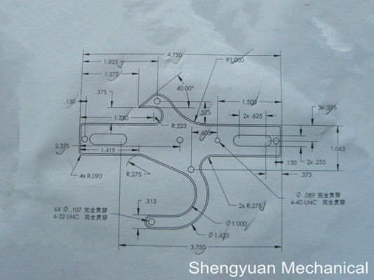 Al6061 CNC Precision Machining Parts Loading Door Latch with Anodized Black