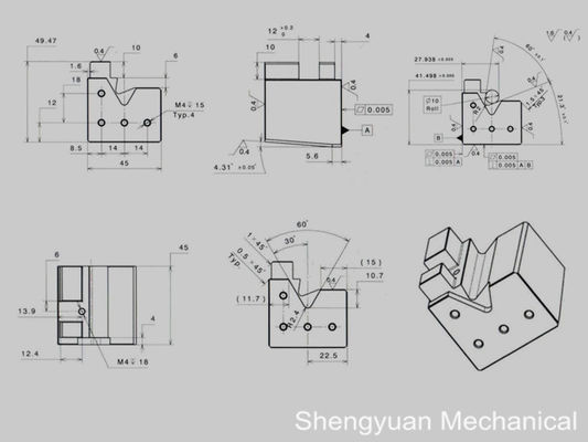 Customized CNC Precision Machining Polishing D2 0.005 Flatness Mount Jig